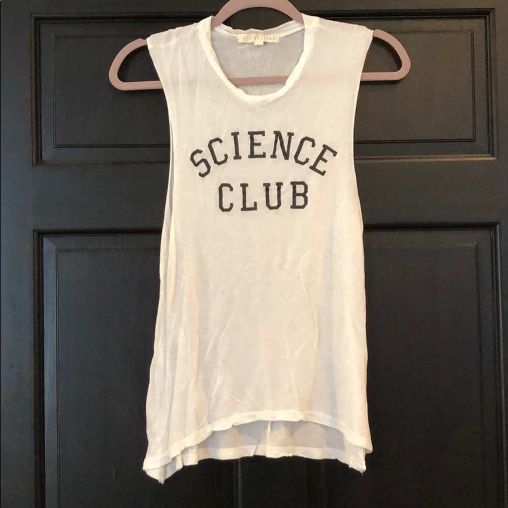 A Fine Line graphic muscle tank